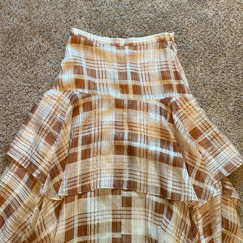 LoveShackFancy Alex skirt in acorn XS NWT